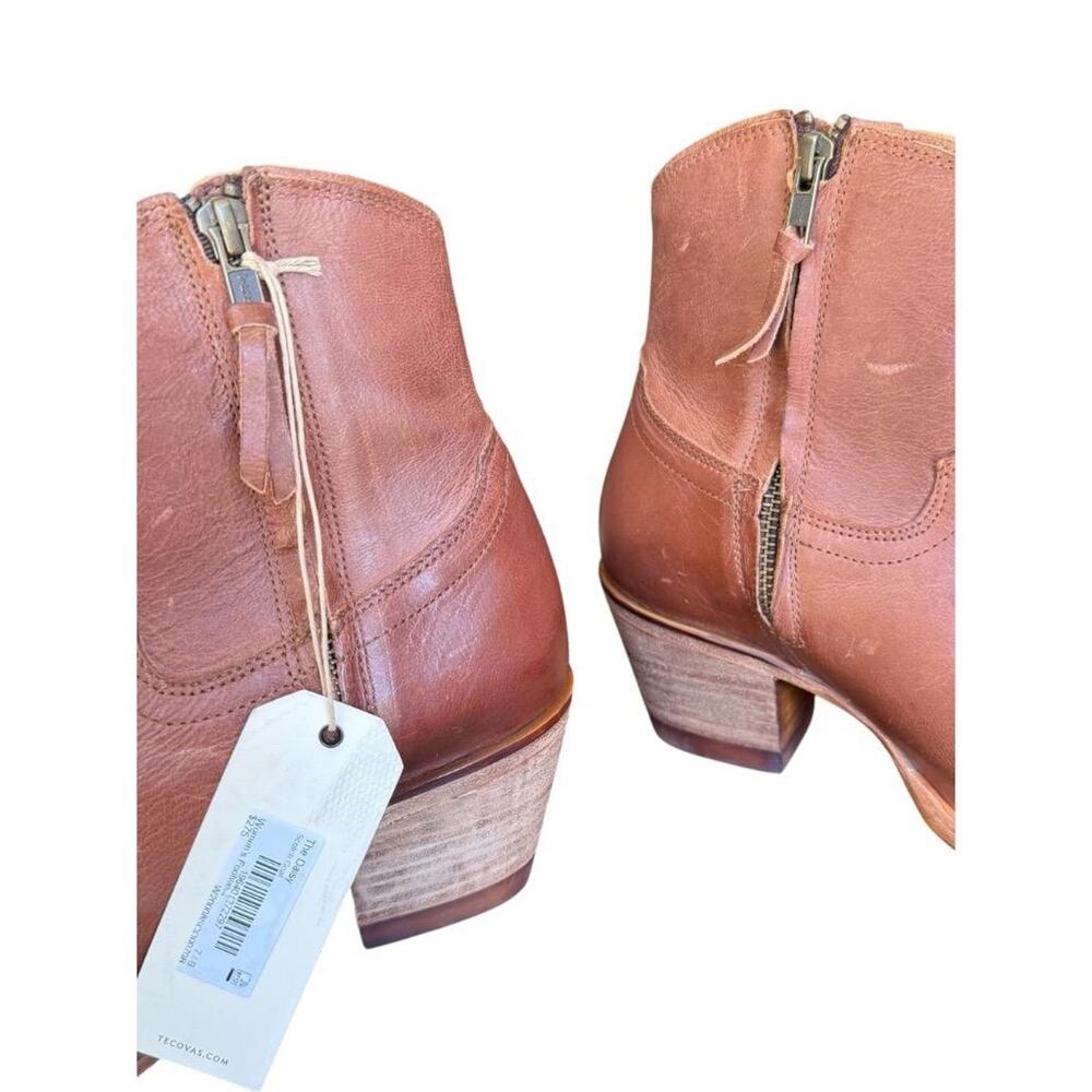 Tecovas The Daisy Scotch Goat Side Zip Western Bootie Cowboy Boot Women size 7 B - Picture 5 of 9